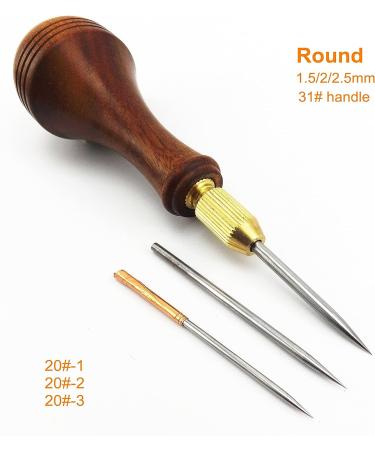 3pcs Leathercraft Switzerland Steel Sewing Stitching Needles & Awl Set - Buy Online on SooperMarket.com