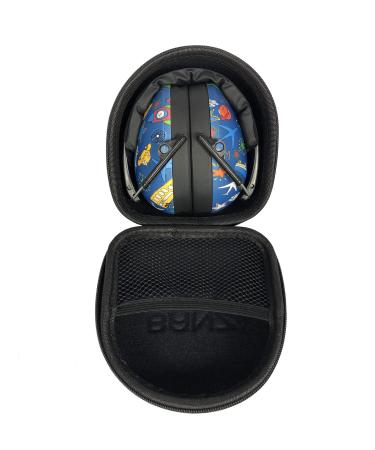 BANZ Kids Earmuffs CASE (NOT Baby Size) - Protective Premium Hard EVA Case - Holds Kids Size Headphones  Protect Children Hearing Earmuffs  Travel Case - Onyx Black