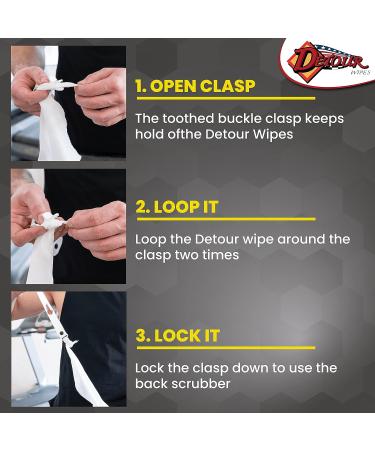 Detour Back Brush Scrubber Handle for Effective Back Cleansing with Body Wipes - Buy Online on SooperMarket.com