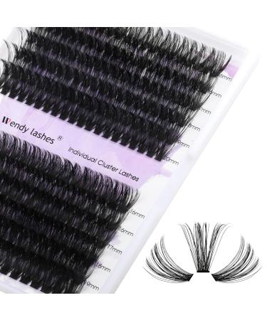 Individual eyelashes 240 PCs Individual eyelashes 60p+80p DIY cluster eyelash curl mix 16-20mm single cluster eyelashes DIY eyelash bushes for eyelash extensions at home (60p+80p-07-c-mix16-20) RR-16-20mm 60d+80d-07-c
