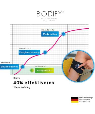 Bodify EMS Wadentrainer Pro - Targeted Calf Muscle Stimulation for Men & Women | Muscle Building & Stability | Original EMS Training Device - Buy Online on SooperMarket.com