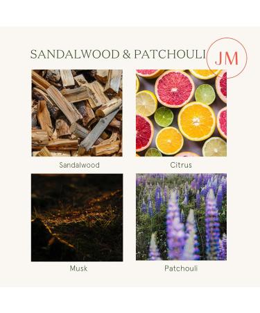 La Jolie Muse Sandalwood & Patchouli Scented Candle - Luxury Glass Jar Candle Gift for Home Decor - 80 Hours Long Burning - 12.3oz - Buy Online on SooperMarket.com