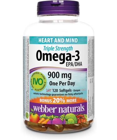 Webber Naturals Glucosamine Chondroitin Double Strength 144 Capsules & Omega-3 900 mg Triple Strength 120 Clear Enteric No Fishy Aftertaste Softgels NUTRITIONAL_SUPPLEMENT + SUPPLEMENT 20-5402 - Buy Online on SooperMarket.com