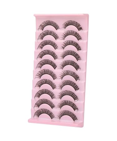 Wiwoseo 3D Russian Strip Lashes - Natural Look, 15MM Wispy & Fluffy, 10 Pairs - Buy Online on SooperMarket.com