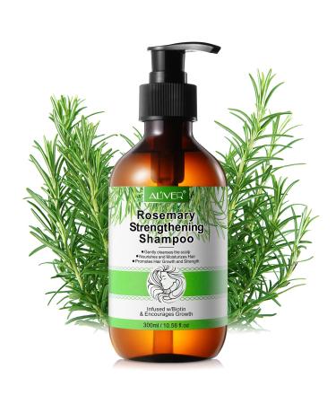 Rosemary Strengthening Shampoo 10.56oz Natural Ingredient Shampoo Effective Scalp Care Shampoo Moisturizing Shampoo for Thinning Hair Oil Curly and Straight Hair
