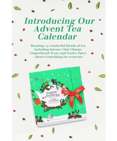 English Tea Shop Book Style Green Advent Calendar | 25 Pyramid Tea Bags | 50g - Buy Online on SooperMarket.com