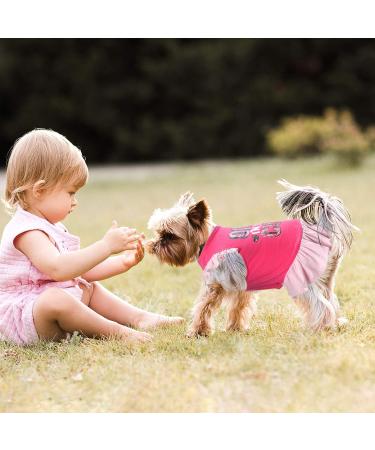 Pet Princess Dress Shirt - 4-Piece Cute Dog Sundress Set for Small Dogs & Cats - Summer Apparel with Ruffles - Puppy Skirt Shirt - Buy Online on SooperMarket.com