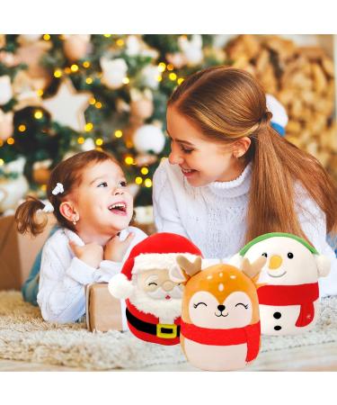 20cm Christmas Reindeer Plush Pillow - 3D Cute Stuffed Toy for Kids | Soft Holiday Gift and Home Decor - Buy Online on SooperMarket.com