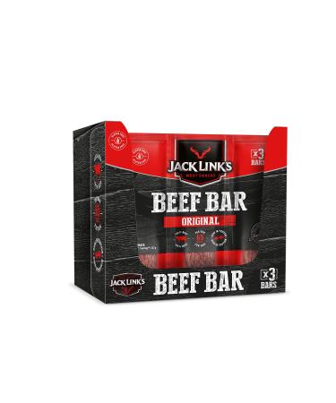 Jack Link's Beef Bar Original - 10 Pack (10 x 3 x 22.5g) - protein -rich beef bar - dried high protein beef - gluten -free original 10 x 3 x 22.5g