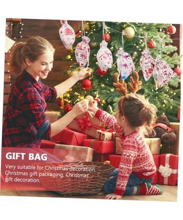 COOLHIYA 1 Set Candy Bag DIY Advent Calendar Bags Christmas Advent Calendar Bags Holiday Pouch Linen Beige - Buy Online on SooperMarket.com