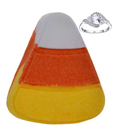Jackpot Candles Halloween Candy Corn Bath Bomb with Size 10 Ring Inside Large Made in USA