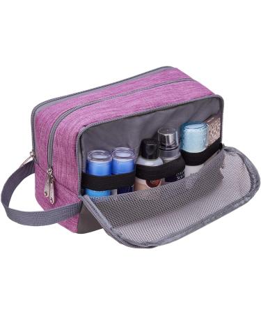 WANDF Toiletry Bag Water-Resistant Nylon Travel Wash Bag Lightweight Dopp Kit for Men and Women (A-Light Purple) - Buy Online on SooperMarket.com