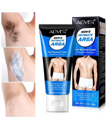 Intimate Private Hair Removal Cream for Men | Painless & Effective Depilatory Cream for All Skin Types | Unwanted Hair Removal in Private Areas - Buy Online on SooperMarket.com