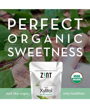 Zint Organic Xylitol Sweetener (5 lbs) USDA Certified Natural Sugar Free Substitute - Non GMO, Low Glycemic Index - 80oz Pack - Buy Online on SooperMarket.com