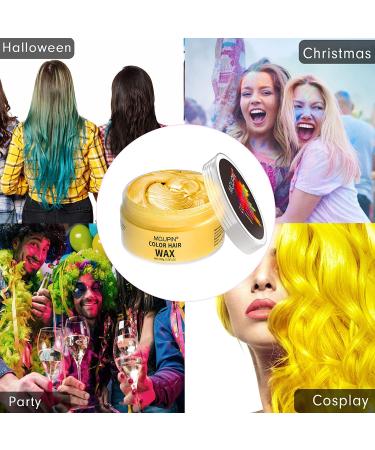 Buy Yellow Hair Color Wax - Washable Temporary Dye for Men Women & Kids | Perfect for Halloween Parties Cosplay & More - Buy Online on SooperMarket.com