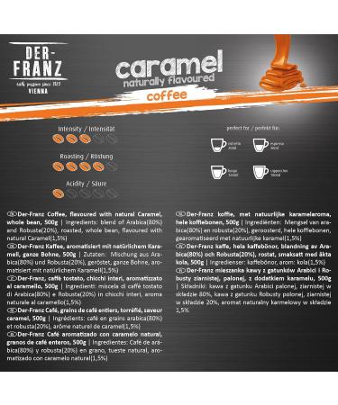 Der-Franz Caramel Coffee Blend - 3 x 500g Arabica and Robusta Beans - Buy Online on SooperMarket.com