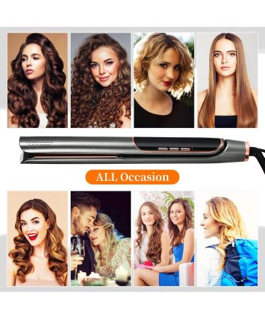 Professional Women's Hair Straighteners Layhou Straightening and Curling 2 in 1 Ceramic Plate Hair Straighteners Adjustable Temperature LCD Display Straightening Styling Tool for Long and Short Hair - Buy Online on SooperMarket.com