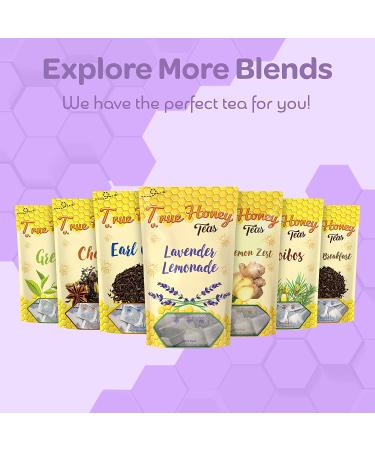 True Honey Lavender Lemonade Tea Bags - Organic Chamomile Tea with Honey Crystals for Relaxation and Stress Relief - Caffeine-Free Herbal Tea Sachets - 24 Count - Buy Online on SooperMarket.com