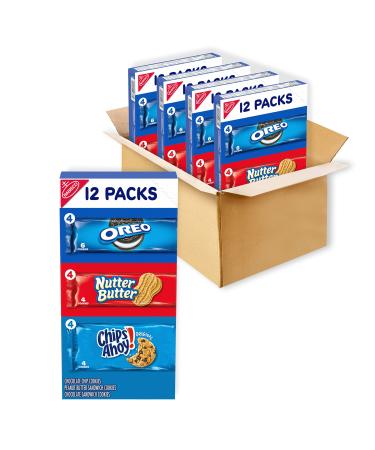 Nabisco Cookie Variety Pack, OREO, Nutter Butter, CHIPS AHOY!, 4 - 12 Pack Boxes
