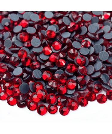 Hotfix Rhinestones 5000pcs SS10 2.8mm Flatback Hotfix Rhinestones Round Crystal Glass Rhinestones for Crafts Clothes Shoes Shirts Cups Decoration(Red) Red SS10/2.8mm/5000pcs