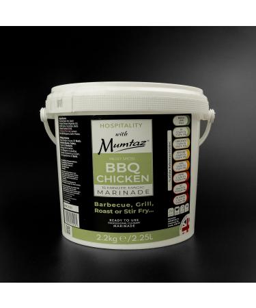 Mumtaz BBQ CHICKEN Marinade Catering/Party Size Bucket - BULK 2.2Kg - Restaurant Quality - Mildly Spiced - BBQ - Grill - Roast - Stir or Air fry.All Natural Ingredients- Gluten Free- Vegan Friendly.