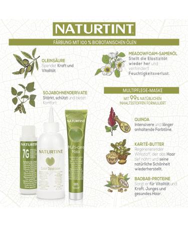 Natureint Biobased Hair Color 7N Nubblond | Ammonia-Free | 170ml | High Natural Ingredients - Buy Online on SooperMarket.com