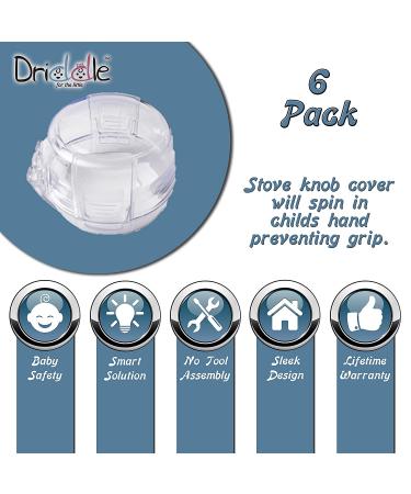 6 Pack Clear Stove Knob Safety Covers - Child Proof Lock for Oven/Stove Top/Gas Range - Baby/Toddler Kitchen Safety Guard - Buy Online on SooperMarket.com