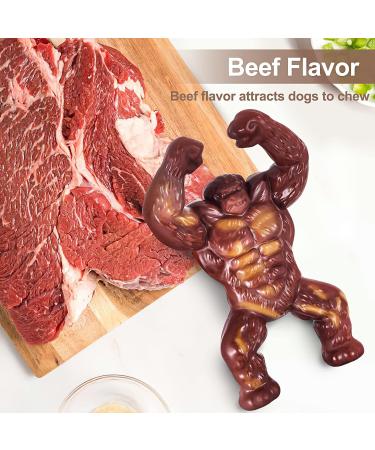 LUKITO Indestructible Dog Chew Toy - Real Beef - Aggressive Chewers - Large Dogs - Brown - Buy Online on SooperMarket.com