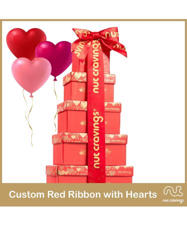 Dried Fruit & Nuts Gift Basket Red Tower + Ribbon (12 Assortments) Holiday Christmas Gourmet Bouquet Arrangement Platter  Birthday Care Package  Healthy Food Kosher Snack Box for Adults Men Women - Buy Online on SooperMarket.com