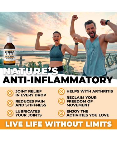 OMEGA 3-6-9 SYNERGY: Organic / Vegan / 225 000MG / 240ml. Organic Omega 3 6 9 With Hemp Oil. Extra Strength + High Potency for Joint Pain / Heart / Brain / Stress / Immune Support. Rich in GLA. Natural Orange Flavour - Buy Online on SooperMarket.com