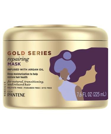 Gold Series Repairing Mask Hair Treatment Butter Cr me Hair Treatment with Argan Oil from Pantene Pro-V for Natural and Curly Textured Hair 7.6 fl oz (Packaging May Vary)