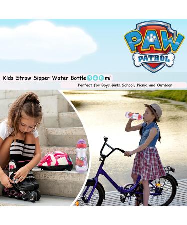 2x Paw Patrol Marshall and Skye Straw Sipper 340ml BPA Free Water Bottles for Kids 6+ Months - Buy Online on SooperMarket.com