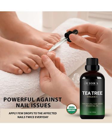 Fiora Naturals Tea Tree Essential Oil 1 oz - 100% Pure Organic Melaleuca Alternifolia for Face, Hair, Skin, Acne, Scalp, Foot, and Toenails - Buy Online on SooperMarket.com