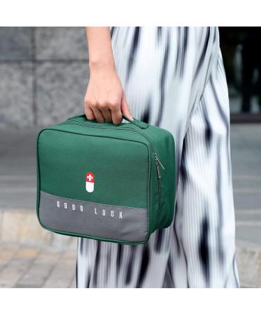 Buy Medicine Pocket Travel Pharmacy Bag - Large Capacity Waterproof First Aid Storage (2 Stk Green) | Portable Medication Organizer for Home & Travel - Buy Online on SooperMarket.com