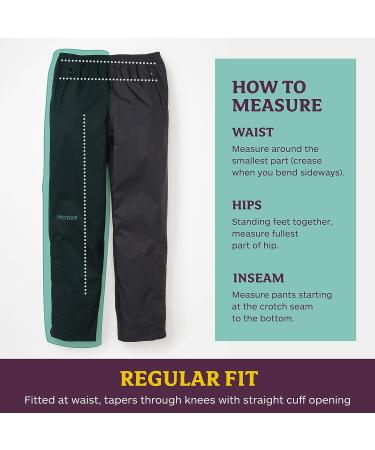 MARMOT Unisex-Child Precip Waterproof Rain/Hiking Pant Black XL - Buy Online on SooperMarket.com