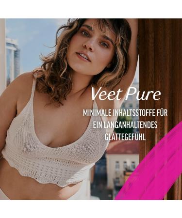 Veet Pure Hair Removal Cream for Sensitive Skin - 100ml Tube with Arched Applicator & Spatula - Ideal for Bikini & Armpits - Fast International Shipping - Buy Online on SooperMarket.com