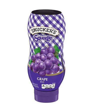 Smucker's Squeeze Grape Jelly 20 Ounces (Pack of 12) - Delicious Grape Flavor in Convenient Squeeze Bottles | Buy in Bulk and Save! - Buy Online on SooperMarket.com