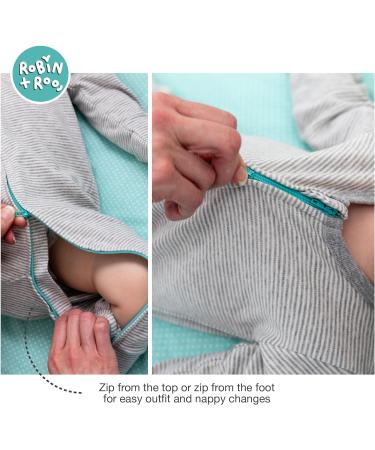 100% Cotton Two-Way Zipper Baby Sleepsuit Unisex Onesie 12-18 Months Navy Clouds - Buy Online on SooperMarket.com