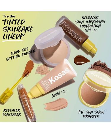 Kosas Sun Show Glowy Warmth Bronzer - Talc-Free Vegan Contouring Powder for Cheekbones & Jawline - Enriched with Fatty Acids - Ideal for Beachy Looks - Buy Online on SooperMarket.com