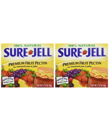 Sure Jell Premium Fruit Pectin For Homemade Jams And Jellies, 100% Natural 1.75 oz (2 Packs)