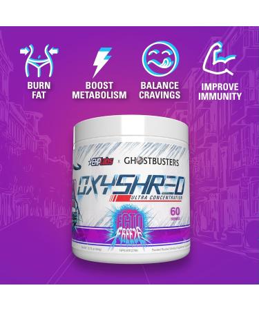 EHP Labs x Ghostbusters OxyShred Thermogenic Pre Workout Powder & Shredding Supplement - Preworkout for Men & Women Sugar Free Energy 150mg Caffeine - Ecto Anti Freeze 60 Servings Ecto Anti-Freeze - Buy Online on SooperMarket.com