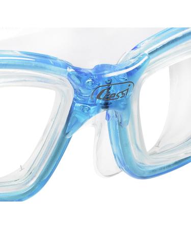Cressi Galileo Adult Swim Goggles | Tempered Glass Lenses | No Distortion | Made in Italy | Clear/Aquamarine - Buy Online on SooperMarket.com