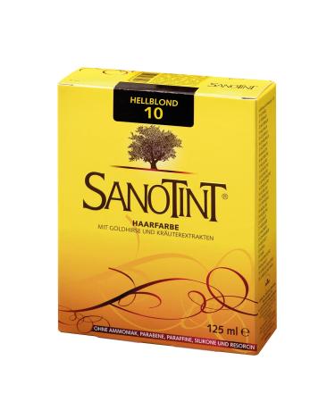 Sanotint Hair Color No. 10 Hellblond - 125 ml | Natural Color with Vegetable Extracts & Gold Brain Formula - Buy Online on SooperMarket.com