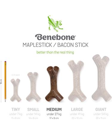 Benebone Maplestick/Bacon Stick Dog Chew Toy - Durable, Made in USA, Real Bacon Flavor (Medium) - Buy Online on SooperMarket.com