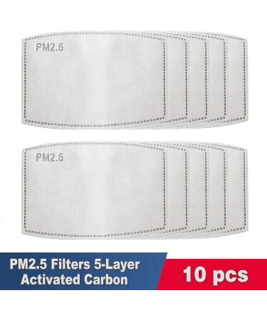 Euroca Cloth Face Mask 4 Layer Reusable Washable and Adjustable with Filter Pocket for Adult -1 Pack with 10 Filters Included Black - Buy Online on SooperMarket.com