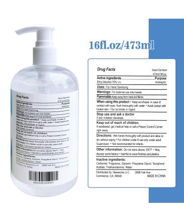 Superfy Hand Sanitizer Gel 128oz - 70% Alcohol - Quick-drying - 8 Pack 16 oz Pump Bottles - Buy Online on SooperMarket.com