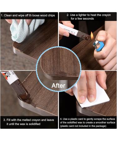 uxcell 10pcs Furniture Repair Wax Filler Sticks - Wood Scratch Filler Crayons for Touch Up Repair on Floors Tables Desks & More - Buy Online on SooperMarket.com