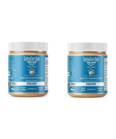 Almondmus -white almond muscle -Seba Garden Blanched almond butter 1kg salt -free unsweetened gluten -free peanut -free vegan paleo 500 g (2 Pack)