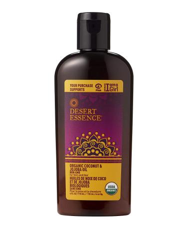 Desert Essence Organic Coconut & Jojoba Oil 4oz - Quick Absorbing Beauty Oil for Skin & Hair, USDA Certified - Buy Online on SooperMarket.com