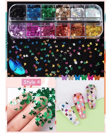 Kalolary 4boxes Holographic Nail Art Glitter Sequins - Valentine's Day Decoration - Buy Online on SooperMarket.com